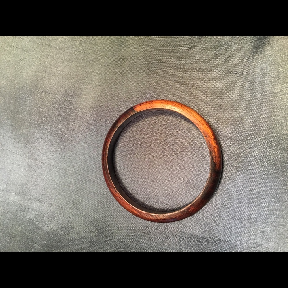Wood bangle bracelet